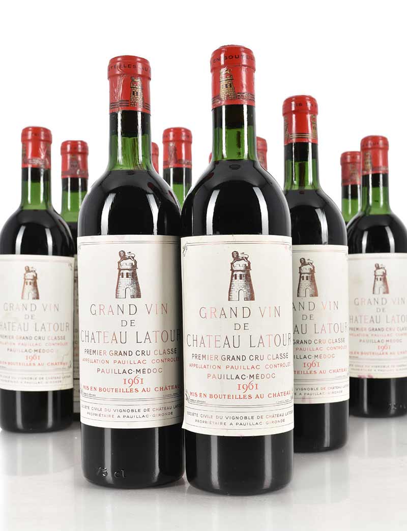 Lot 336: 12 bottles 1961 Chateau Latour