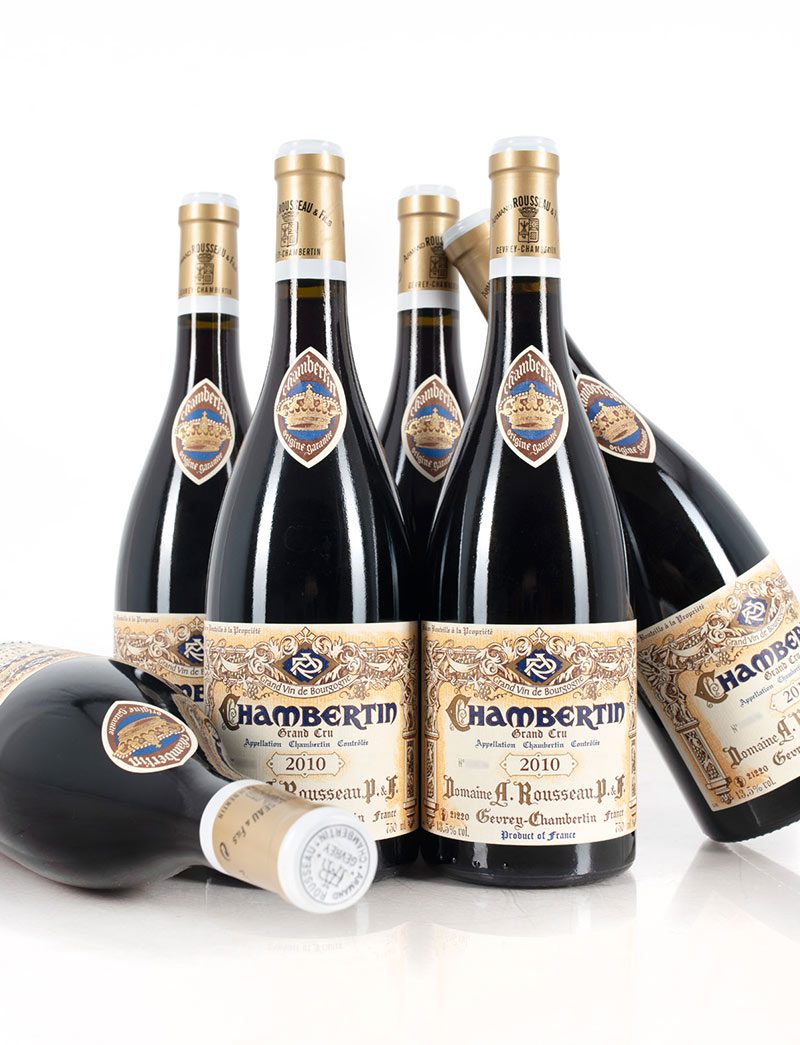 Lot 344: 6 bottles 2010 A. Rousseau Chambertin