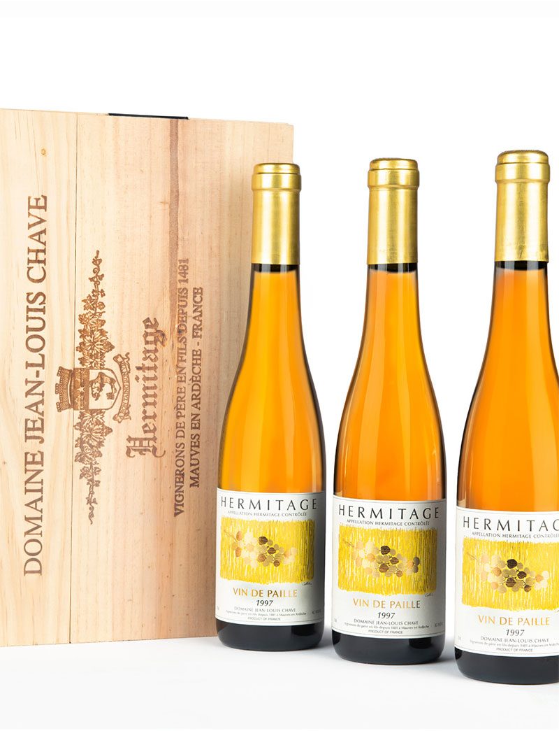 Lot 550: 3 Half Bottles 1997 J.L. Chave Hermitage Blanc Vin de Paille in OWC
