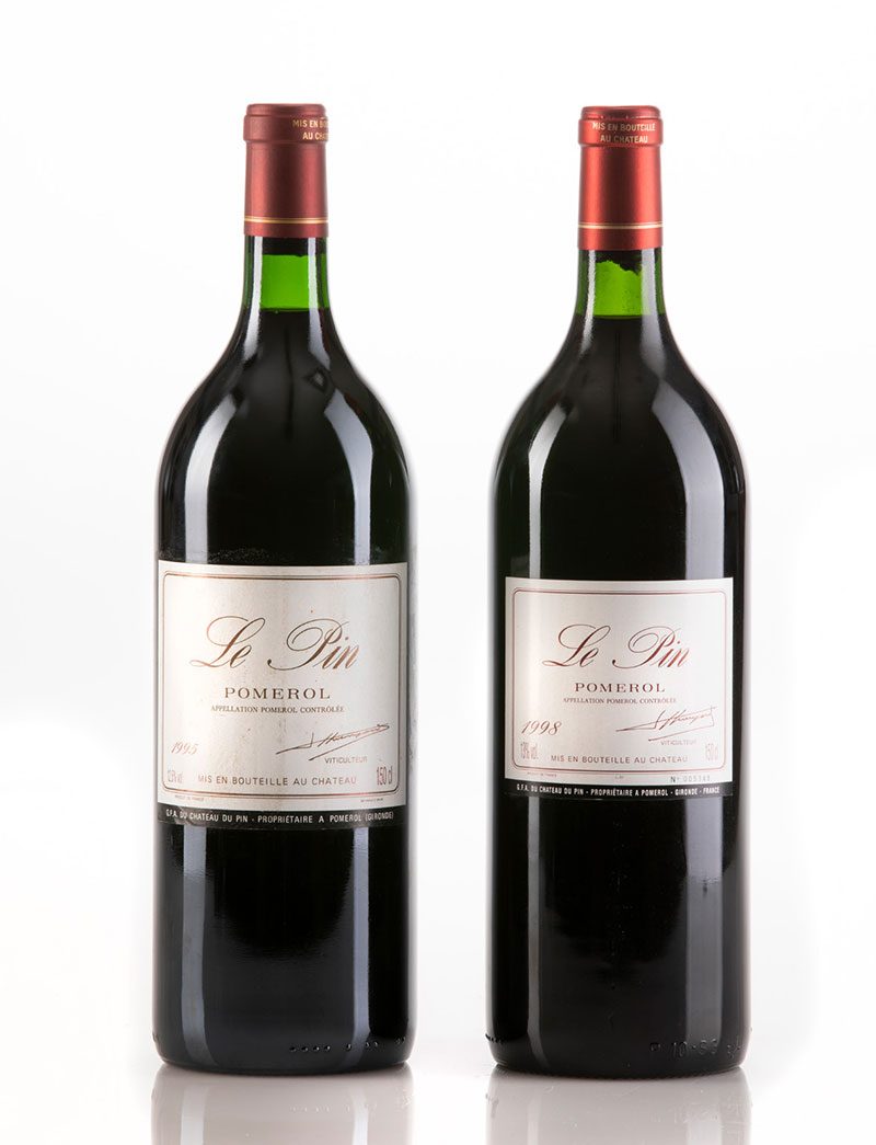 Lot 724 & Lot 729: 6 magnums each 1995 & 1998 Château Le Pin