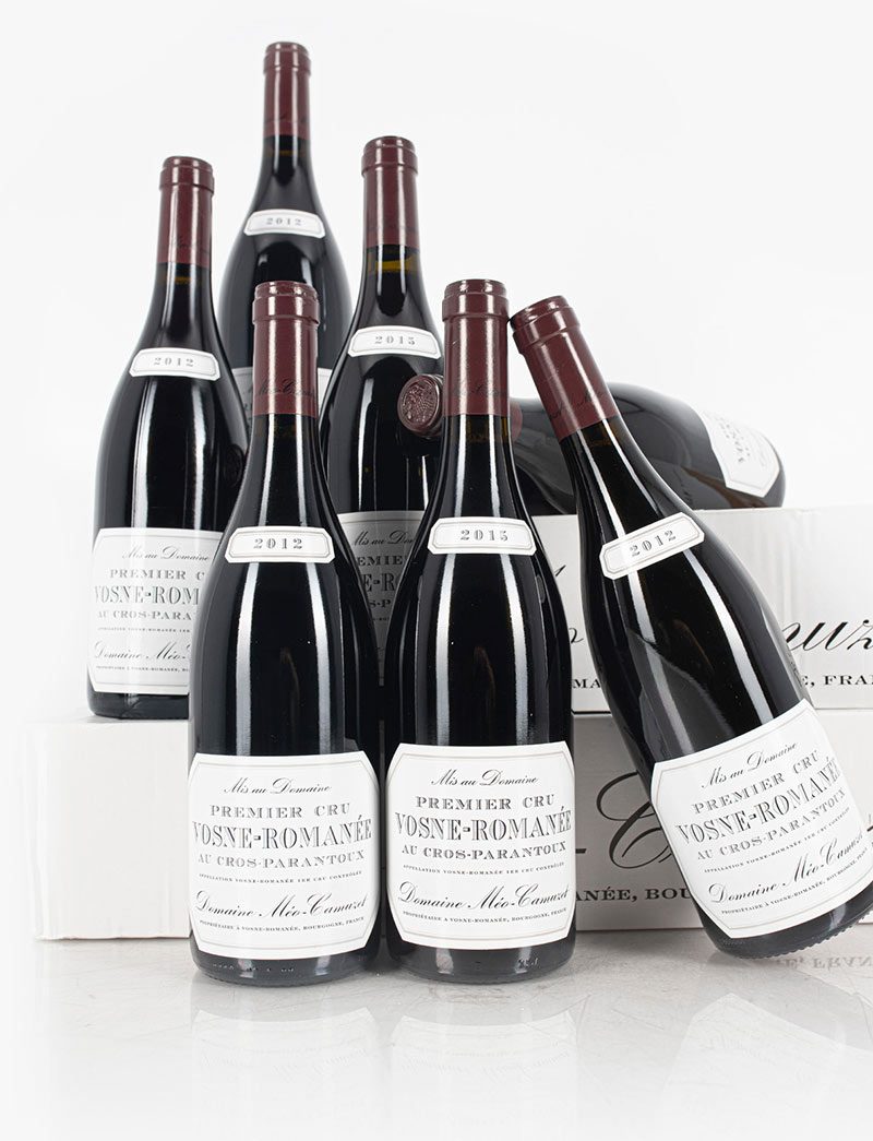 Lots 414-415: 4 bottles each 2012 & 2015 Meo-Camuzet Vosne Romanee Cros Parantoux in OCBs